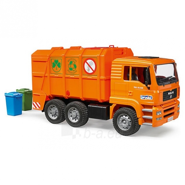 Žaislinis automobilis Man garbage truck orange paveikslėlis 2 iš 4