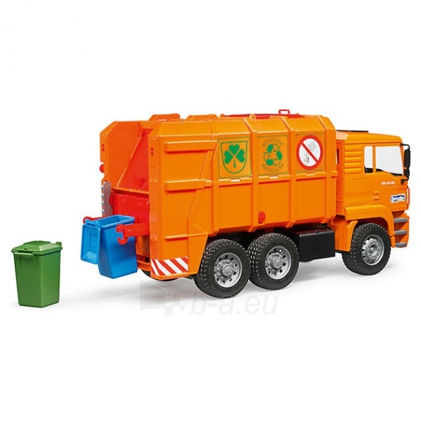 Žaislinis automobilis Man garbage truck orange paveikslėlis 3 iš 4