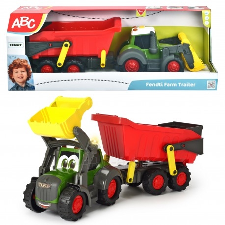 Žaislinis didelis 65 cm traktorius su priekaba | Happy Fendt Trailer | Dickie 4119000 paveikslėlis 18 iš 19