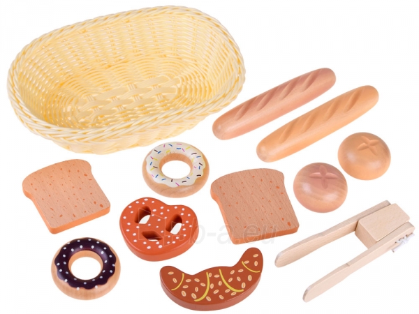 Žaislinis duonos kepinių krepšelis paveikslėlis 4 iš 8