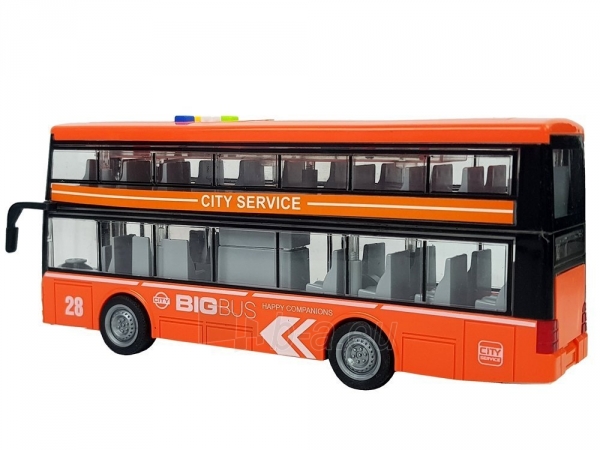 Žaislinis dviaukštis autobusas “Big Bus”, oranžinis paveikslėlis 2 iš 4