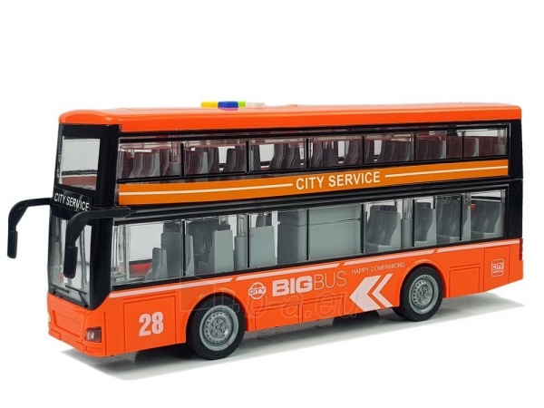 Žaislinis dviaukštis autobusas “Big Bus”, oranžinis paveikslėlis 4 iš 4