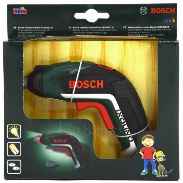 Žaislinis elektrinis atsuktuvas su šviesos diodu | Ixolino Bosch | Klein 8300 paveikslėlis 3 iš 4
