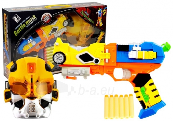 Žaislinis ginklas-transformeris su kauke paveikslėlis 1 iš 12