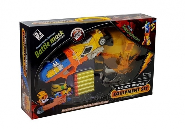 Žaislinis ginklas-transformeris su kauke paveikslėlis 9 iš 12