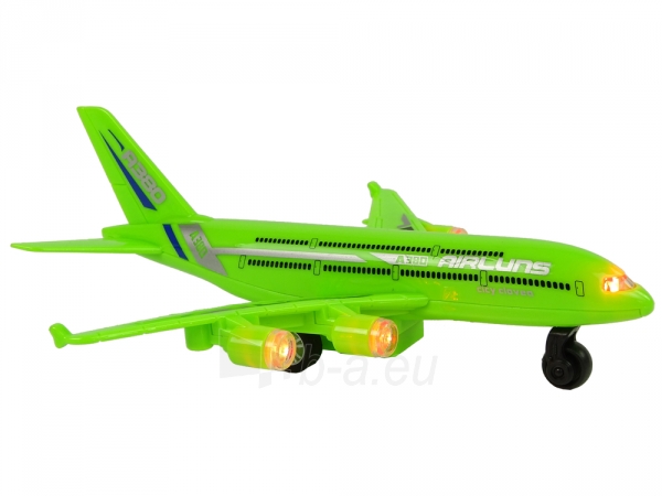 Žaislinis keleivinis lėktuvas, žalias paveikslėlis 3 iš 5