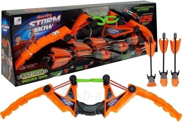 Žaislinis lankas su strėlėmis "Shooting Storm Bow", oranžinis paveikslėlis 1 iš 6