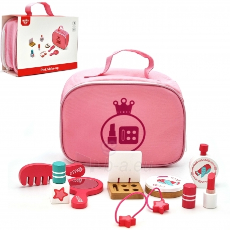 Žaislinis medinis kosmetikos rinkinys krepšyje | Tooky TL993 paveikslėlis 2 iš 9