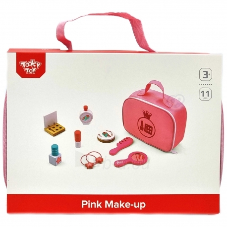 Žaislinis medinis kosmetikos rinkinys krepšyje | Tooky TL993 paveikslėlis 9 iš 9