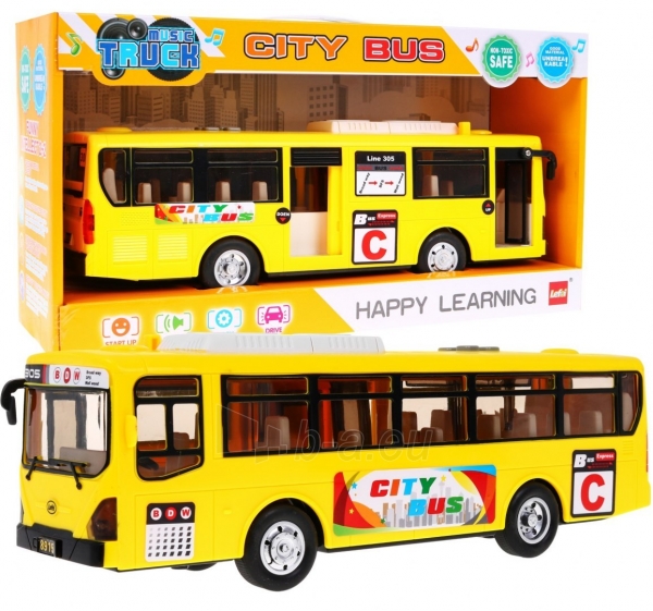 Žaislinis mokyklinis autobusas, „Blue Gimbus“, geltonas paveikslėlis 1 iš 9