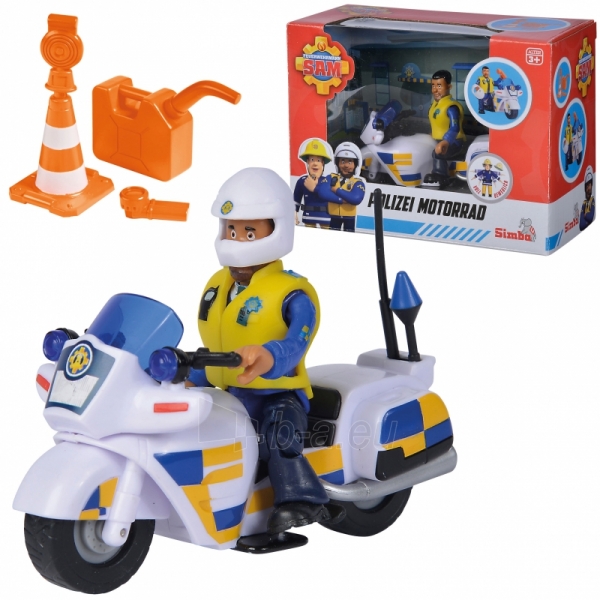 Žaislinis policijos motociklas su figūrėle paveikslėlis 1 iš 5