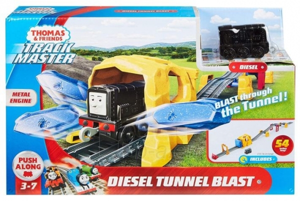 Žaislinis traukinys GHK73 Mattel Thomas & Friends Track Master Diesel Tunnel Blast paveikslėlis 3 iš 6