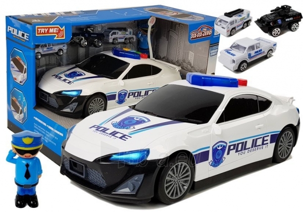 Žaislinių policijos automobilių rinkinys paveikslėlis 1 iš 5