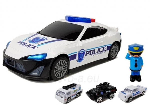 Žaislinių policijos automobilių rinkinys paveikslėlis 2 iš 5