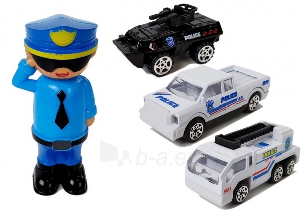 Žaislinių policijos automobilių rinkinys paveikslėlis 3 iš 5