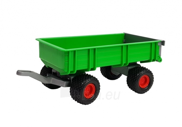 Žalias traktorius su priekaba „POLESIE“, 63cm paveikslėlis 4 iš 9