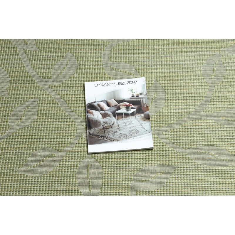 Žalios spalvos kilimas su augalų raštais PATIO | 194x290 cm paveikslėlis 1 iš 16