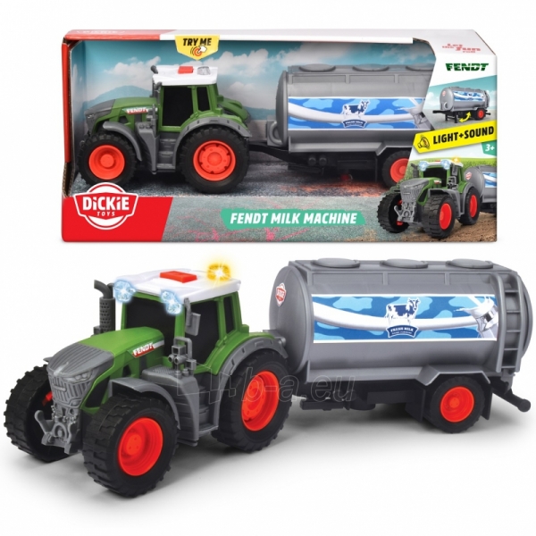 Žemės ūkio traktorius su pieno priekaba Dickie, 26 cm paveikslėlis 2 iš 7