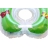 Plaukimo ratas kūdikiams ant kaklo Flipper žalias